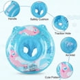 thumbnail image 2 of CQHVKQ 20" Inflatable Baby Pool Float Seat, Fish Pattern Baby Swimming Ring for Swim Training, Toddler Inflatable Swimming Float with Airbag Seat, Adjustable Infant Pool Floats 6-36 Months, Blue, 2 of 9
