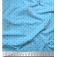 thumbnail image 1 of Soimoi Blue Rayon Fabric Berries & Dots Print Fabric by the Yard 56 Inch Wide, 1 of 3