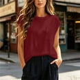 thumbnail image 2 of Horkkom Short Sleeve Tops for Women Crew Neck Solid Color Basic Tees Casual Loose T Shirts with Pocket M, 2 of 10