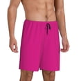 thumbnail image 2 of Fuzoiu Darkmagenta Print Pajama Shorts for Men, Men's Pajama Bottoms,Mens Lounge Sleepwear,Pajama Pants with Pocket-3X-Large, 2 of 6