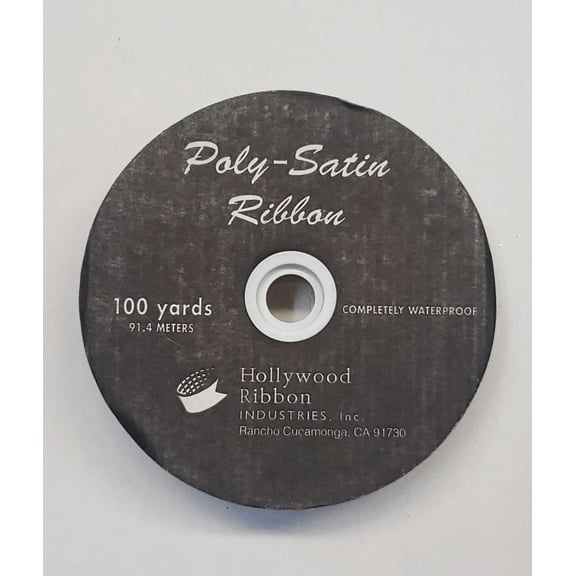 Poly-Satin Ribbon Completely Waterproof- Navy -1.5 IN X 100 YD.