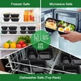 thumbnail image 6 of BagDream 60 Pack Meal Prep Containers 2 Compartment with Lids Reusable Food Storage Containers, Bento Box, BPA Free, Stackable, Microwave, 32 oz, 6 of 7