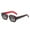Red and black frame grey, variant on Vintage Square Sunglasses for Men, UV400 Protection, Plastic and Metal Frame with Clip-on Design, Small Face Fit