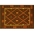 thumbnail image 1 of Ahgly Company Machine Washable Indoor Rectangle Oriental Yellow Traditional Area Rugs, 7' x 10', 1 of 4