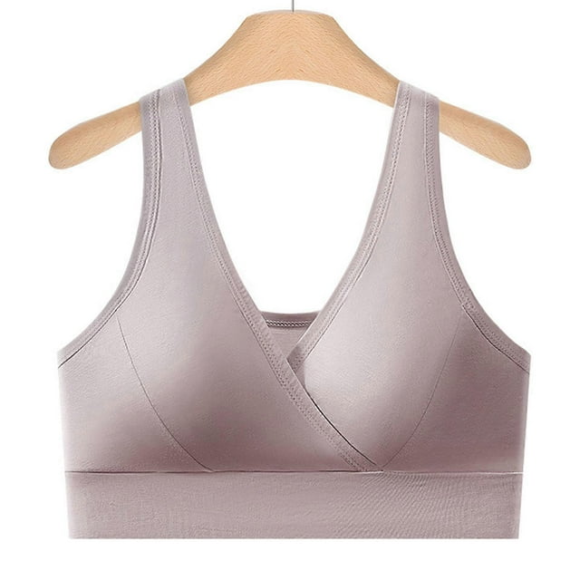 Soft Thin Nursing Camisole Seamless Maternity Bra Comfortable Breastfeeding Top For Pregnancy And Postpartum color XL
