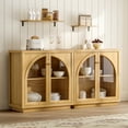 thumbnail image 4 of EYYTHUNG Sideboard Buffet Cabinet,  Natural Oak Storage Cabinet with Adjustable Shelf, 4 of 7