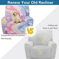 thumbnail image 4 of Kuiaobaty Paws Marble Print Recliner Chair Cover Dustproof Reclining Sofa Slipcover Durable Recliner Couch Cover Breathable Reclining Slipcover with Pocket for Pets Kids, 4 of 8
