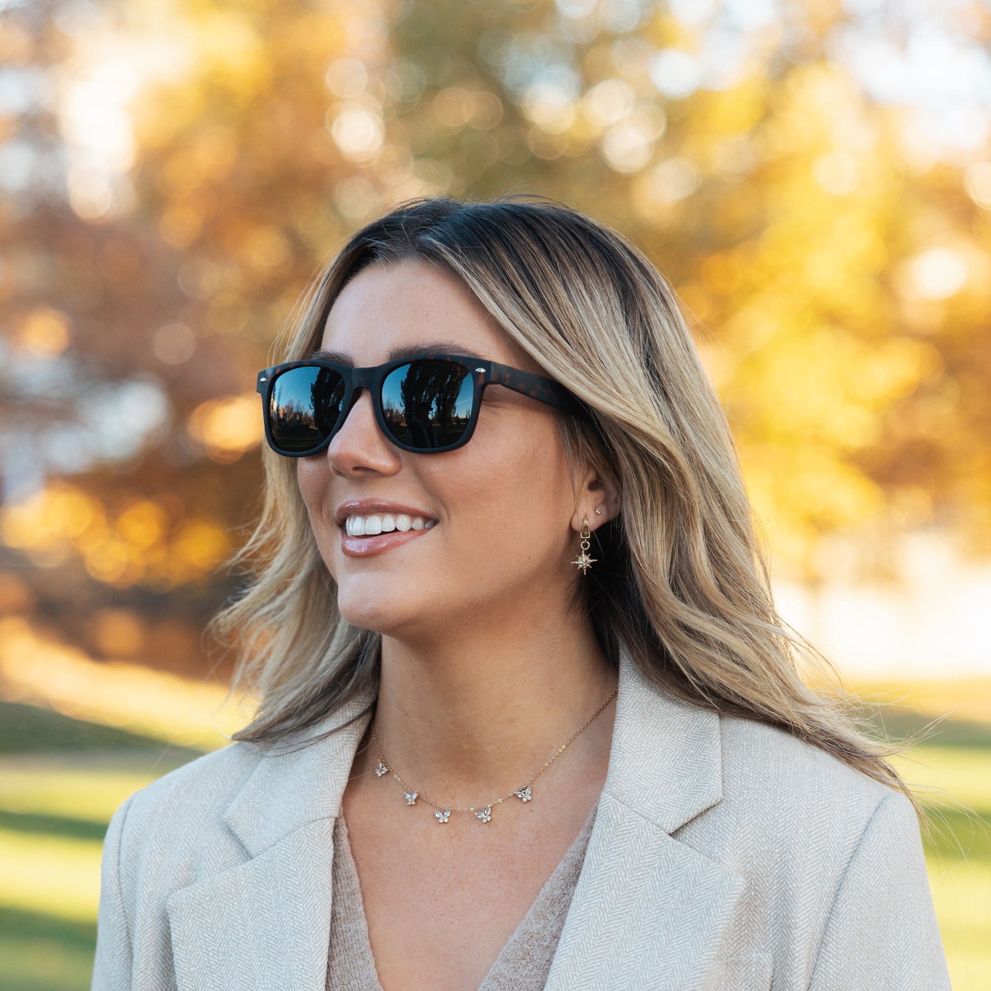 ARIA Matte Tortoise Super Dark Round Sunglasses for Men & Women | UV400 Protection Soft Frame Vintage Retro Light Sensitivity Dark Lens Eyewear