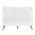 thumbnail image 5 of Ktaxon 12 Tiers Shoe Storage Cabinet for Hallway, 3-Door 24 Pairs Rattan Shoe Rack Organizer w/ Adjustable Shelves, White, 5 of 11