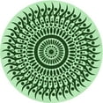 thumbnail image 1 of Ahgly Company Indoor Round Patterned Mint Green Area Rugs, 4' Round, 1 of 6