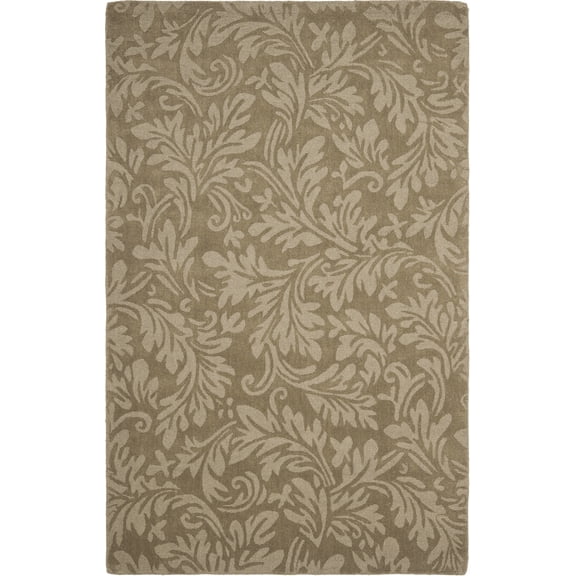 SAFAVIEH Impressions Emmalyn Textured Floral Wool Area Rug, Brown, 3' x 5'