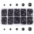 thumbnail image 2 of Plastic Craft Doll Eyes Stuffed Toy Eyes Half Round Black, 2 of 8