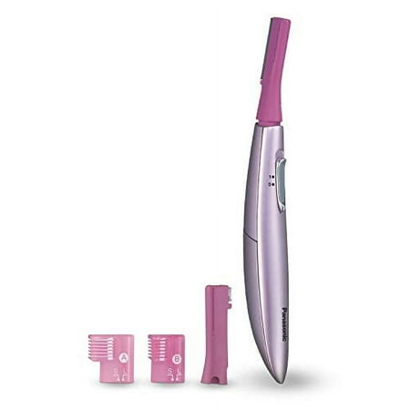 Panasonic Womenâ€™s Facial Hair Remover and Eyebrow Trimmer with Pivoting Head, Includes 2 Gentle Blades for Brow and Face and 2 Eyebrow Trim Attachments, Battery-Operated â€“ ES2113PC
