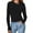 Black, variant on Augper Women's Slimming Casual Round Neck Long Sleeve Solid T-shirt Tops Blouse