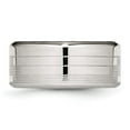 thumbnail image 3 of Stainless Steel Polished and Textured 10mm Band, 3 of 8