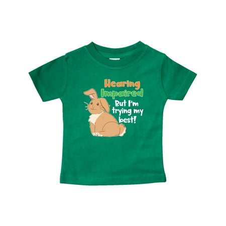 

Inktastic Hearing Impaired but I m Trying my Best Cute Brown Bunny Gift Baby Boy or Baby Girl T-Shirt