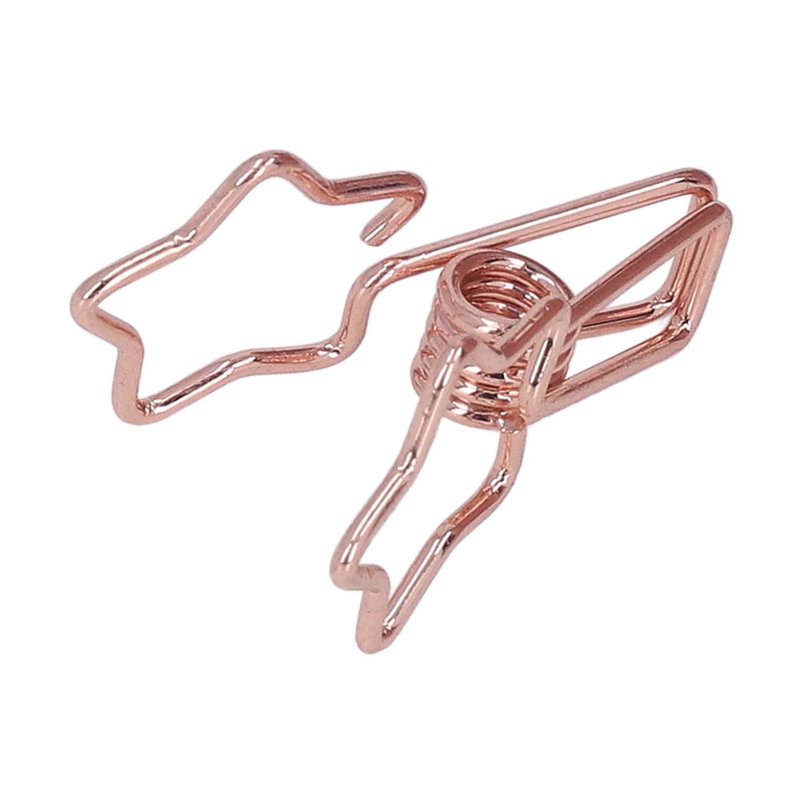 M Buder 100pcs Star Binder Clips Cute Cartoon Hollow Strong Clamping Force Sturdy Metal Paper Clamps for Office Account Tickets Rose Gold (7.87 inches / 20 cm)