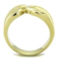 thumbnail image 3 of IP Gold(Ion Plating) Stainless Steel Ring with No Stone for Women Minimalist Theme No Stone Stone Color Style TK2036 Size 6, 3 of 4