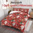 thumbnail image 3 of Yspwyqan Christmas Santa Reindeer Full Size Bedding Set, 3 Piece Soft Breathable Comforter Bed Set with 2 Pillow Shams for Xmas Holiday Bedroom Decor, 3 of 7