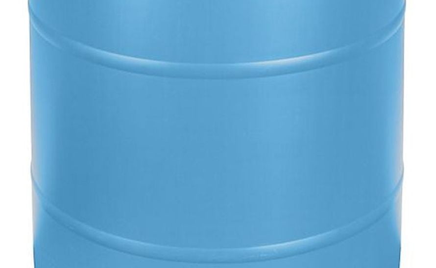 Baytec Containers 55 Gallon Blue Heavy Duty HDPE Plastic Water Barrel