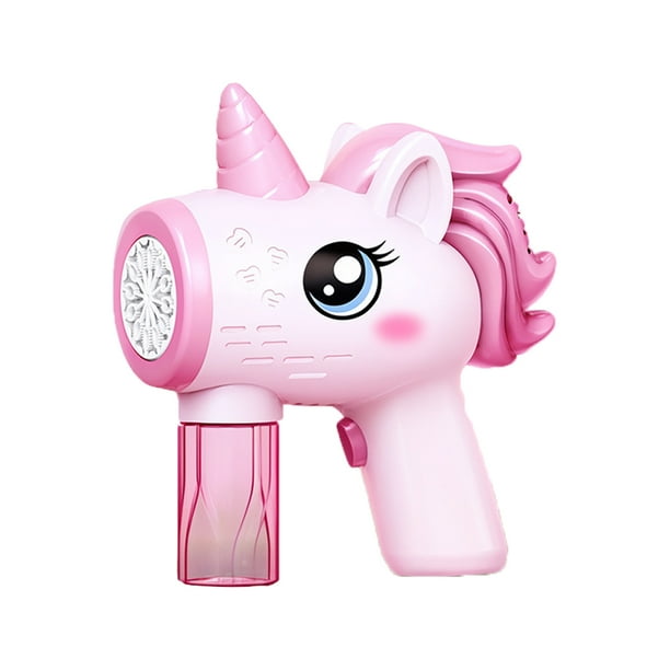 Pistola de burbujas eléctrica Unicorn para niños (rosa)