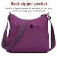 thumbnail image 6 of AOUNQ Crossbody Bags for Women Waterproof Hobo Purse Handbag Multi-Pocket Shoulder Bag Nylon Travel Messenger Bag,Purple, 6 of 7