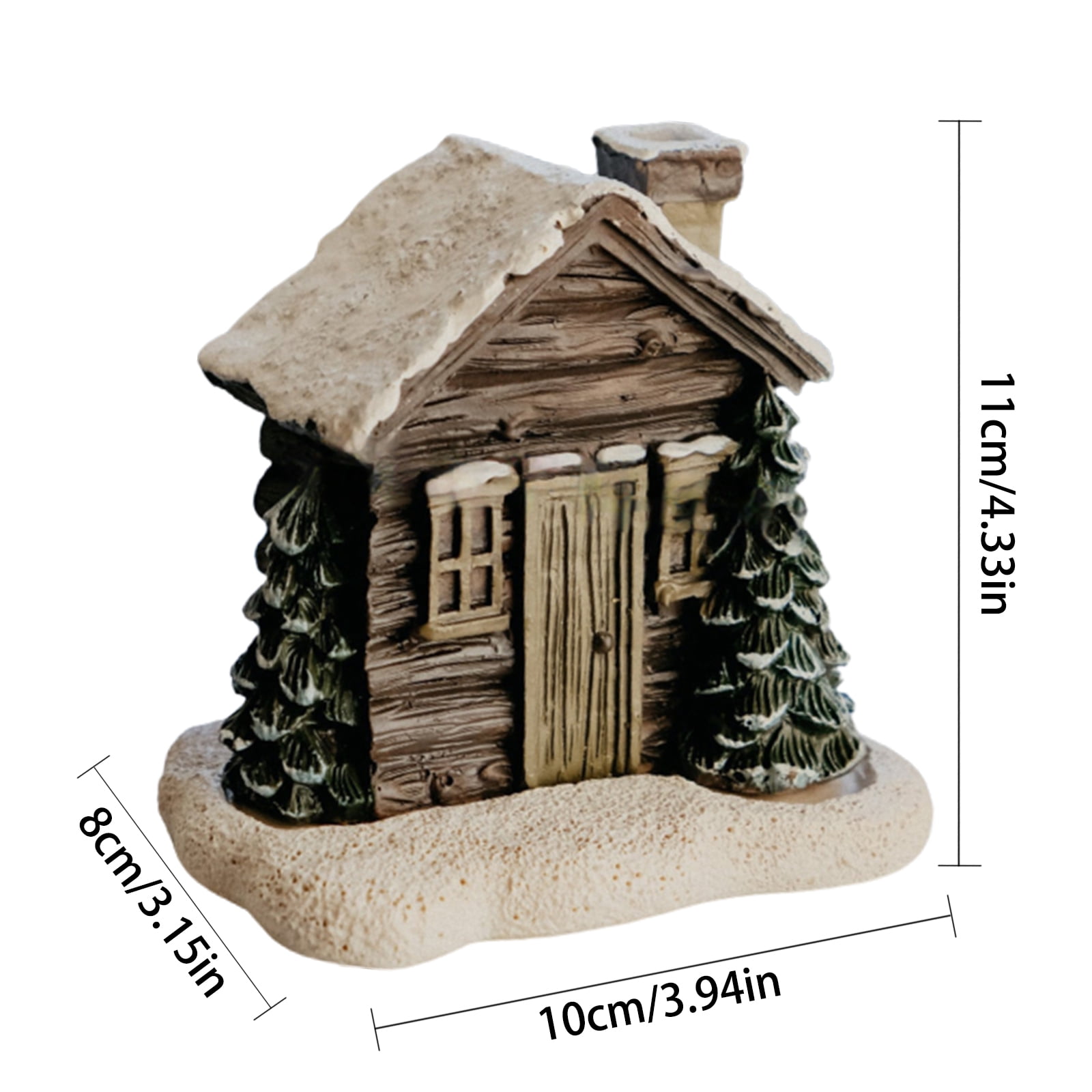 Log Cabin Chimney Incense Burner Base Incense Stick Holder Christmas Home Office Teahouse Decor Burn Incense Reflux