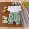 thumbnail image 3 of Kaprioy Baby Girl Summer Clothes Short Sleeve Bubble Romper Bow Shorts Jumpsuit Outfit 0 3 6 9 12 18 Months Girls Summer Clothes, 3 of 9