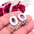 thumbnail image 4 of Colour Changing Alexandrite Designer Handmade 925 Sterling Silver Earring 1.64" E83138, Christmas Gift, 4 of 4