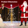 thumbnail image 3 of Gymax Arbre Conique Éclairé à LED de 5 Pieds Décoration de Noël Intérieure et Extérieure avec Surmatelas Étoilé et Base Ronde, 3 of 10