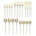 thumbnail image 2 of Cambridge 306320Ckg12Ds Mazzy Gold With White-Handle 20-Piece Flatware Set, 2 of 5