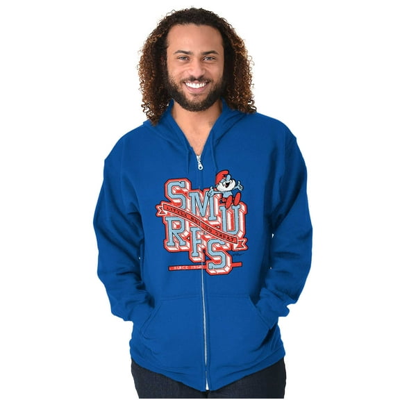 Retro Papa Smurf Little But So Great Zip Up Hoodie Men's Women's Brisco Brands M