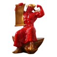 thumbnail image 1 of Estatua de Resina Cai Shen, Adorno de Escultura, Decoración Feng Shui, Figurita para Decoración de Estante de Tienda de Escritorio de Oficina S rojo mayimx Estatua de Cai Shen, 1 of 9