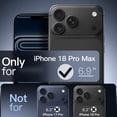 thumbnail image 2 of JETech Matte Case for iPhone 18 Pro Max |Frosted Translucent Back, Drop Protection (Black), 2 of 7