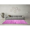 thumbnail image 3 of Ahgly Company Indoor Square Solid Pink Modern Area Rugs, 6' Square, 3 of 4