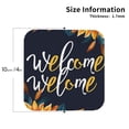 thumbnail image 2 of Honeii Sunflower Welcome A Print Leather Coaster Set of 4, Ideal for Safeguarding Your Furniture from Drinks Spills and Effortless Cleanup-Square, 2 of 6