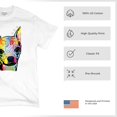 thumbnail image 4 of Tee Hunt Dean Russo Cute Chihuahua T-Shirt Neon Colorful Dog Men's Tee, White, 4X-Large, 4 of 5