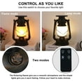thumbnail image 3 of Solar Lantern Outdoor, 2 Pack Hanging Lantern with Remote Control, Flickering Flame Vintage LED Lantern, 3 of 6