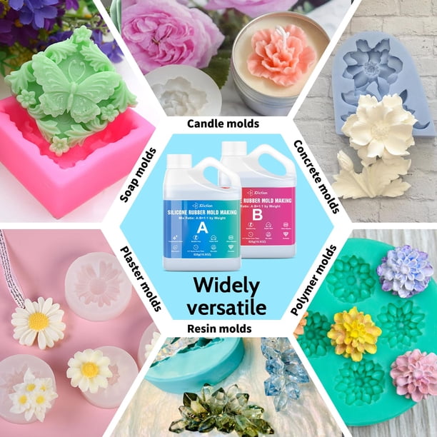 Flower Pot Silicone Mold – Succulent Pot Resin Mold For Crafting, Jewelry Making, Candle Making, Clay & Chocolate Molds