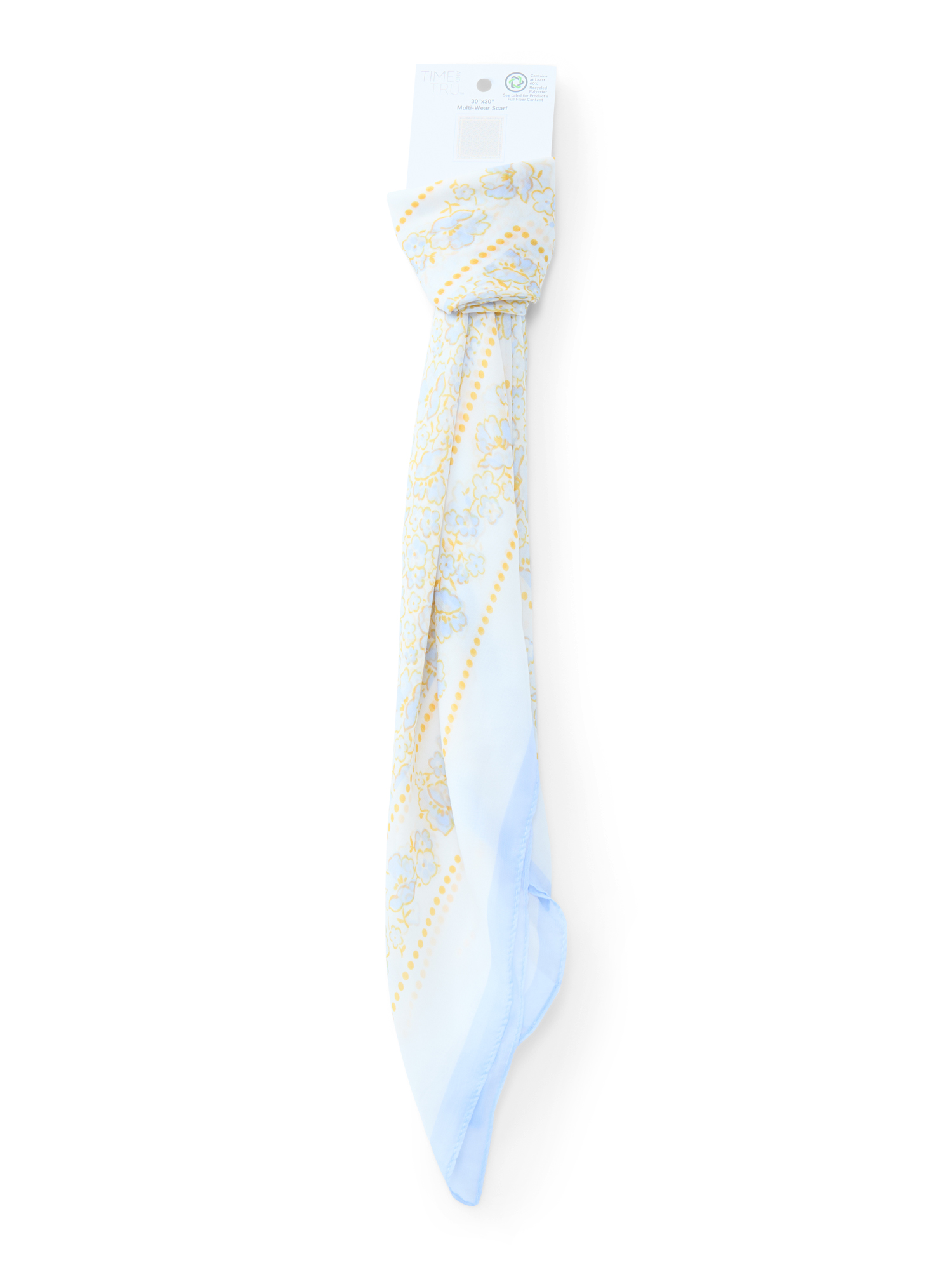 Time and Tru Women's Floral Print Square Scarf with Versatile Style
