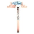 thumbnail image 3 of Halo Engagement Ring for Women - 2.48ct Natural Swiss Blue Topaz in 14K Rose Gold Promise Ring, 3 of 6