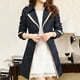 thumbnail image 2 of Moda mujer invierno otoño botones espalda arco Bandgae rompevientos chaqueta abrigo Top Fridja BV0+5754, 2 of 9