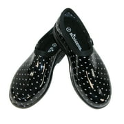 Size 9 Sloggers Women's Polka Dot Print Short Rain Shoes, Black