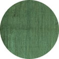thumbnail image 1 of Ahgly Company Machine Washable Indoor Round Abstract Turquoise Blue Modern Area Rugs, 6' Round, 1 of 4