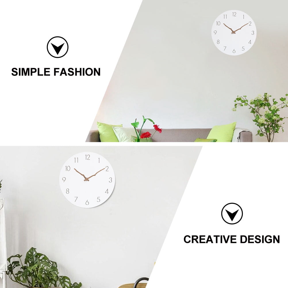 CRILSTYLEO Decorative Wall Clock for Living Room and Bedroom, MDF Material, Stylish Background Design, 1 Pack