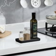 thumbnail image 6 of Bathroom Vanity Tray, Mini Soap Dispenser, Small Ceramic Perfume and Jewelry Dish, Trinket Holder, Rectangle Candle Tray, Bath Organizer Kitchen Sink Narrow Soap Dish, Black, 6 of 7