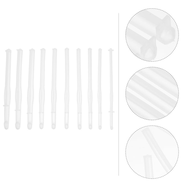 Homemaxs Mold Silicone Knitting Hook Crochet Resin Molds Casting Epoxy Tool DIY Hooks Mould Sewing Crafts Needles Yarn Art Clear, White
