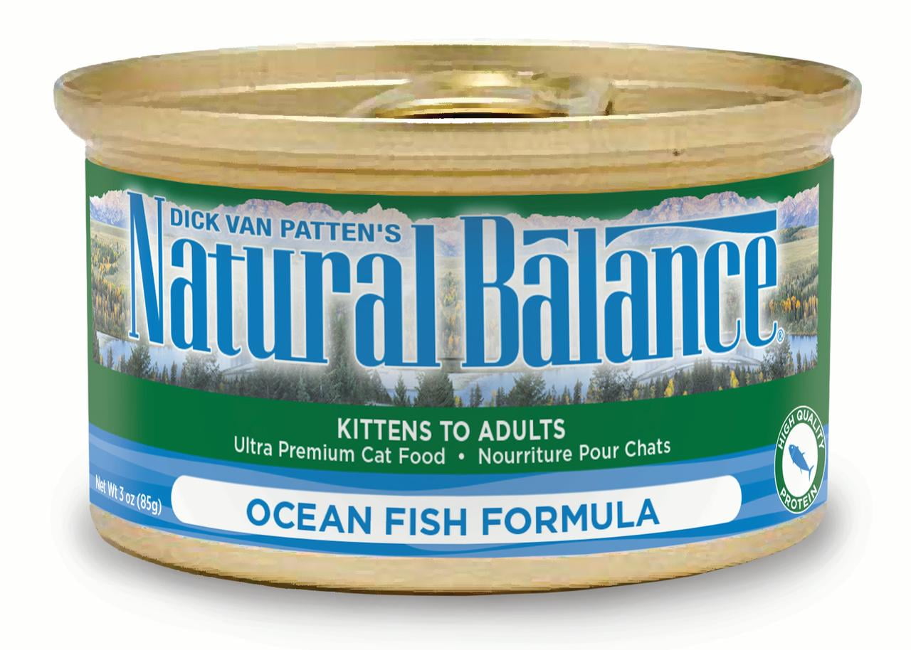 Natural Balance Ocean Fish Formula Wet Cat Food, 3Ounce Can (Pack of