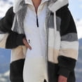 thumbnail image 3 of Abrigo de felpa suelto Moda Casual Chaqueta con capucha Suave cálido Otoño Invierno para mujer MABOTO Negro/5XL, 3 of 5