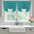 thumbnail image 4 of Ombre Turquoise Waves Balloon Curtains for Bedroom/Front Door/Bathroom, Abstract Art Gradient Modern Tie Up Curtains 63 Inch Length Light Filtering Kitchen Curtains Shades for Windows 46"x63", 4 of 8